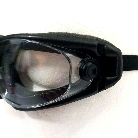 Moto Safety Goggles Anti-Fog Adjustable Soft Seal Clear Lens Black Unisex - Picture 5 of 6